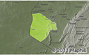 Physical 3D Map of Cobli, darken, semi-desaturated