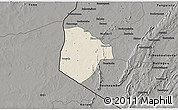 Shaded Relief 3D Map of Cobli, darken, semi-desaturated