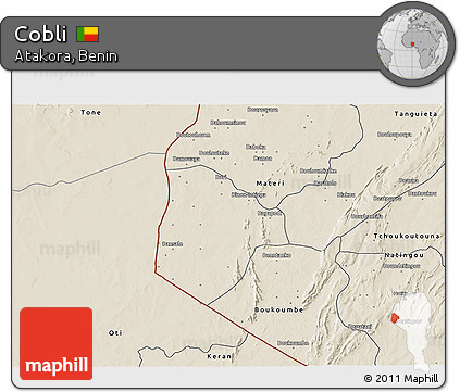 Shaded Relief 3D Map of Cobli