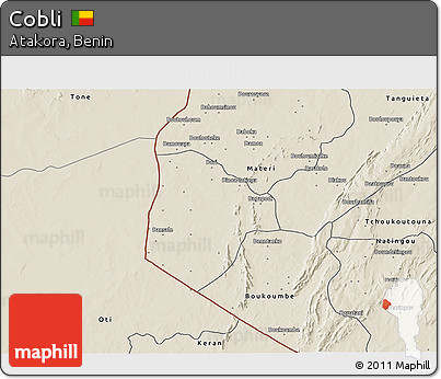 Shaded Relief 3D Map of Cobli