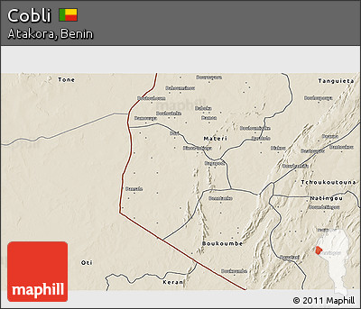 Shaded Relief 3D Map of Cobli