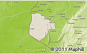 Shaded Relief 3D Map of Cobli, physical outside