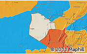 Shaded Relief 3D Map of Cobli, political outside