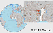 Gray Location Map of Cobli, highlighted country, highlighted parent region