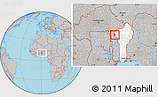 Gray Location Map of Cobli, highlighted country