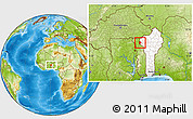 Physical Location Map of Cobli, highlighted country