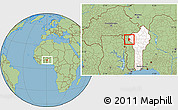 Savanna Style Location Map of Cobli, highlighted country
