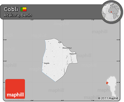 Gray Map of Cobli, single color outside