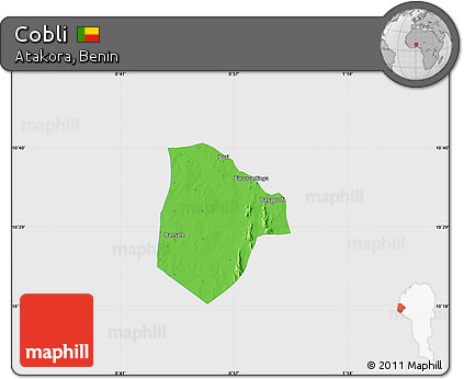 Political Map of Cobli, single color outside