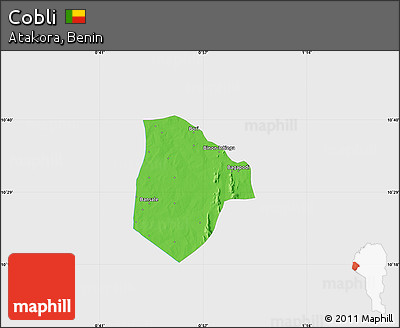 Political Map of Cobli, single color outside
