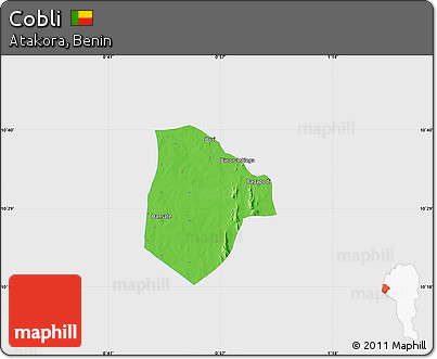 Political Map of Cobli, single color outside