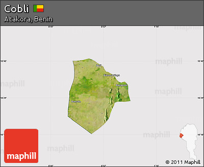 Satellite Map of Cobli, cropped outside