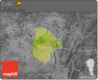 Satellite Map of Cobli, desaturated