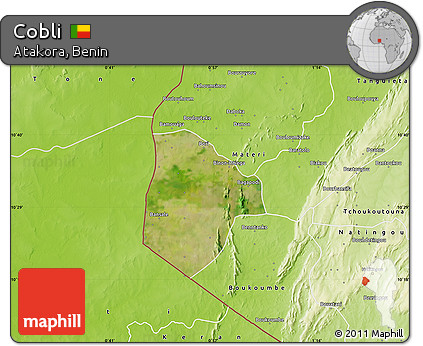 Satellite Map of Cobli, physical outside