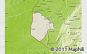 Shaded Relief Map of Cobli, physical outside