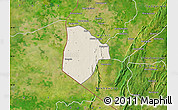 Shaded Relief Map of Cobli, satellite outside