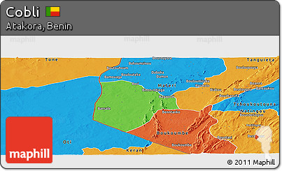 Political Panoramic Map of Cobli