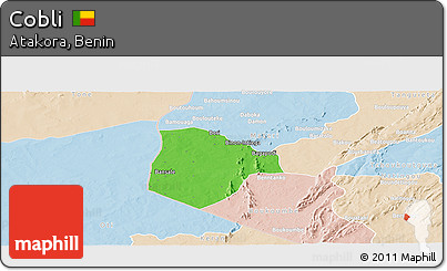 Political Panoramic Map of Cobli, lighten
