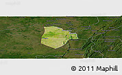 Satellite Panoramic Map of Cobli, darken