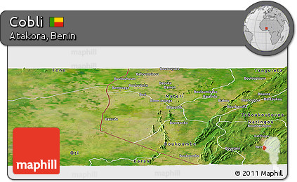 Satellite Panoramic Map of Cobli