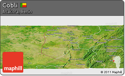 Satellite Panoramic Map of Cobli