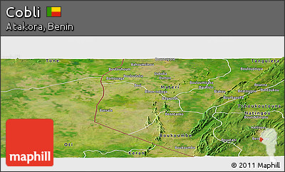 Satellite Panoramic Map of Cobli