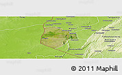 Satellite Panoramic Map of Cobli, physical outside
