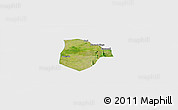 Satellite Panoramic Map of Cobli, single color outside