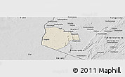 Shaded Relief Panoramic Map of Cobli, desaturated