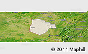 Shaded Relief Panoramic Map of Cobli, satellite outside