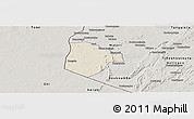 Shaded Relief Panoramic Map of Cobli, semi-desaturated
