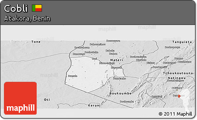 Silver Style Panoramic Map of Cobli