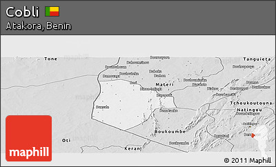 Silver Style Panoramic Map of Cobli