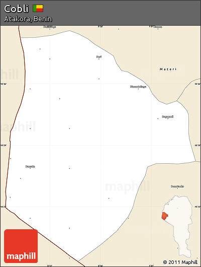 Classic Style Simple Map of Cobli