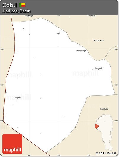 Classic Style Simple Map of Cobli