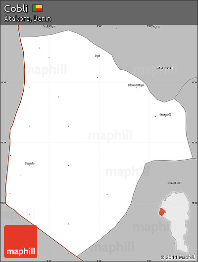 Gray Simple Map of Cobli