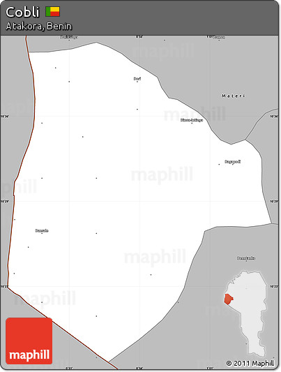 Gray Simple Map of Cobli