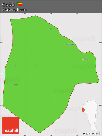Political Simple Map of Cobli, cropped outside