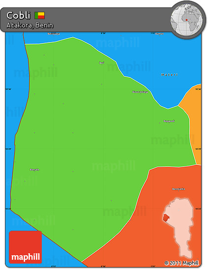 Political Simple Map of Cobli