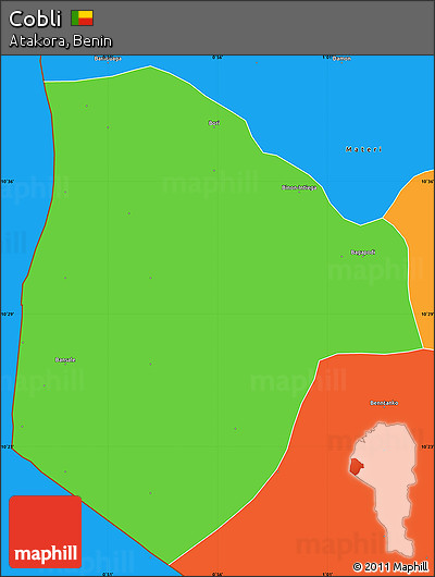 Political Simple Map of Cobli