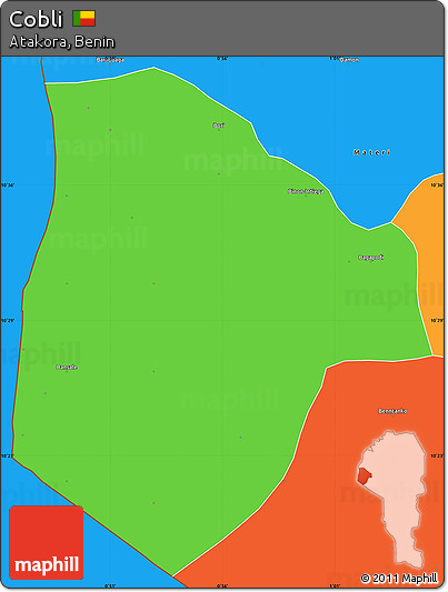 Political Simple Map of Cobli