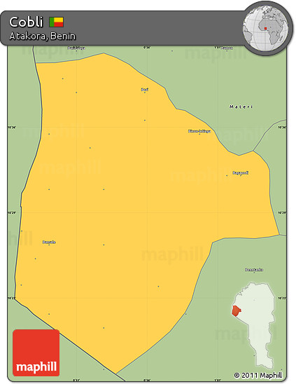 Savanna Style Simple Map of Cobli