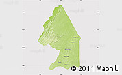 Physical Map of Kerou, cropped outside