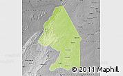 Physical Map of Kerou, desaturated