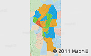 Political Map of Atakora, lighten