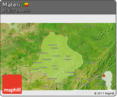 Physical 3D Map of Materi, satellite outside