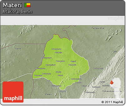Physical 3D Map of Materi, semi-desaturated