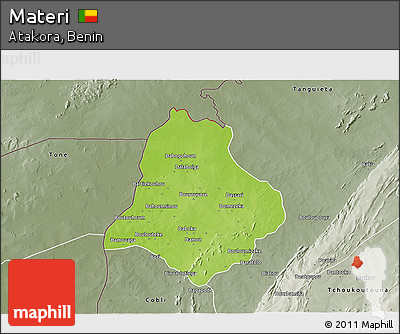 Physical 3D Map of Materi, semi-desaturated