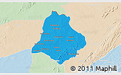 Political 3D Map of Materi, lighten