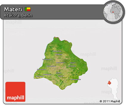 Satellite 3D Map of Materi, cropped outside